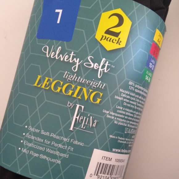 Felina Womens 2-Pack Velvety Soft Light Weight Leg - Picture 3 of 6